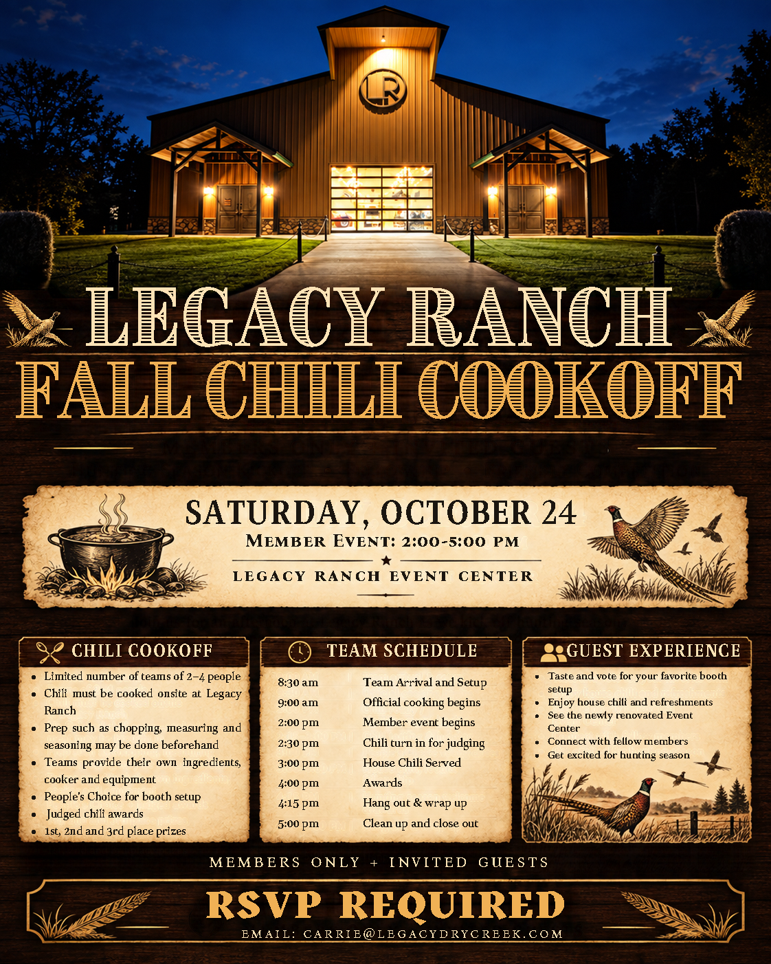 Legacy Ranch Fall Chili Cookoff flyer or featured image